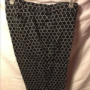 Black and white Capri pants